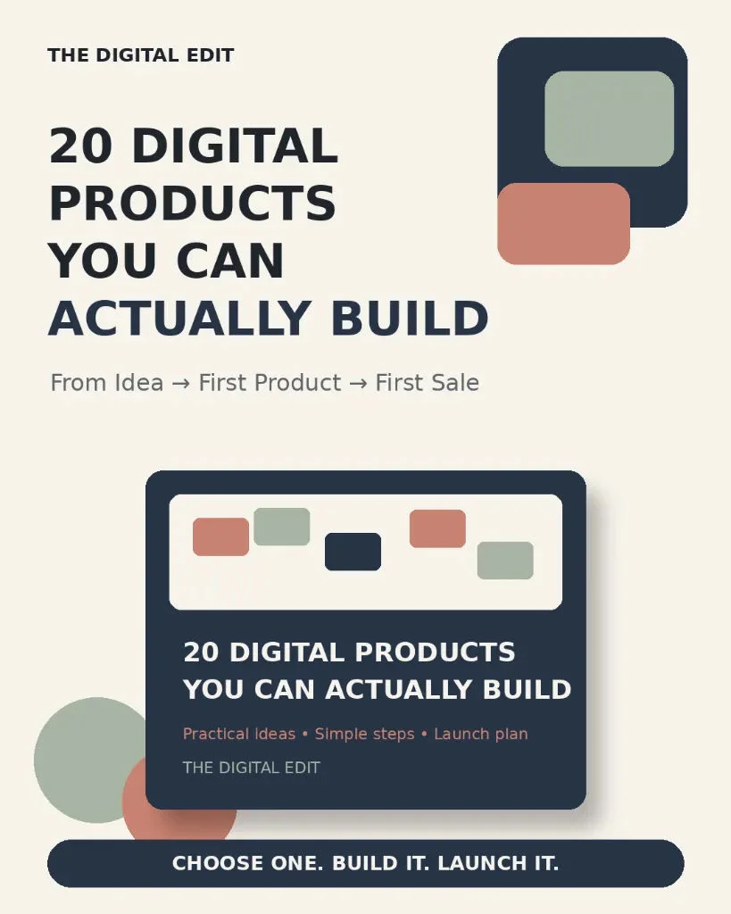 20 Digital Products You Can Actually Build