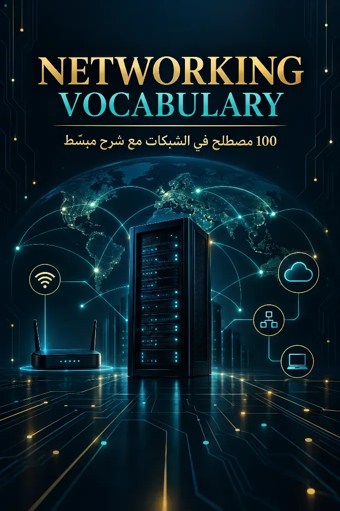 NETWORKING VOCABULARY — 100 مصطلح في الشبكات مع شرح مبسّط وي